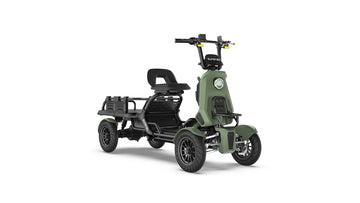 Green S1000 utility vehicle with single seat and rear cargo bed – electric farm utv