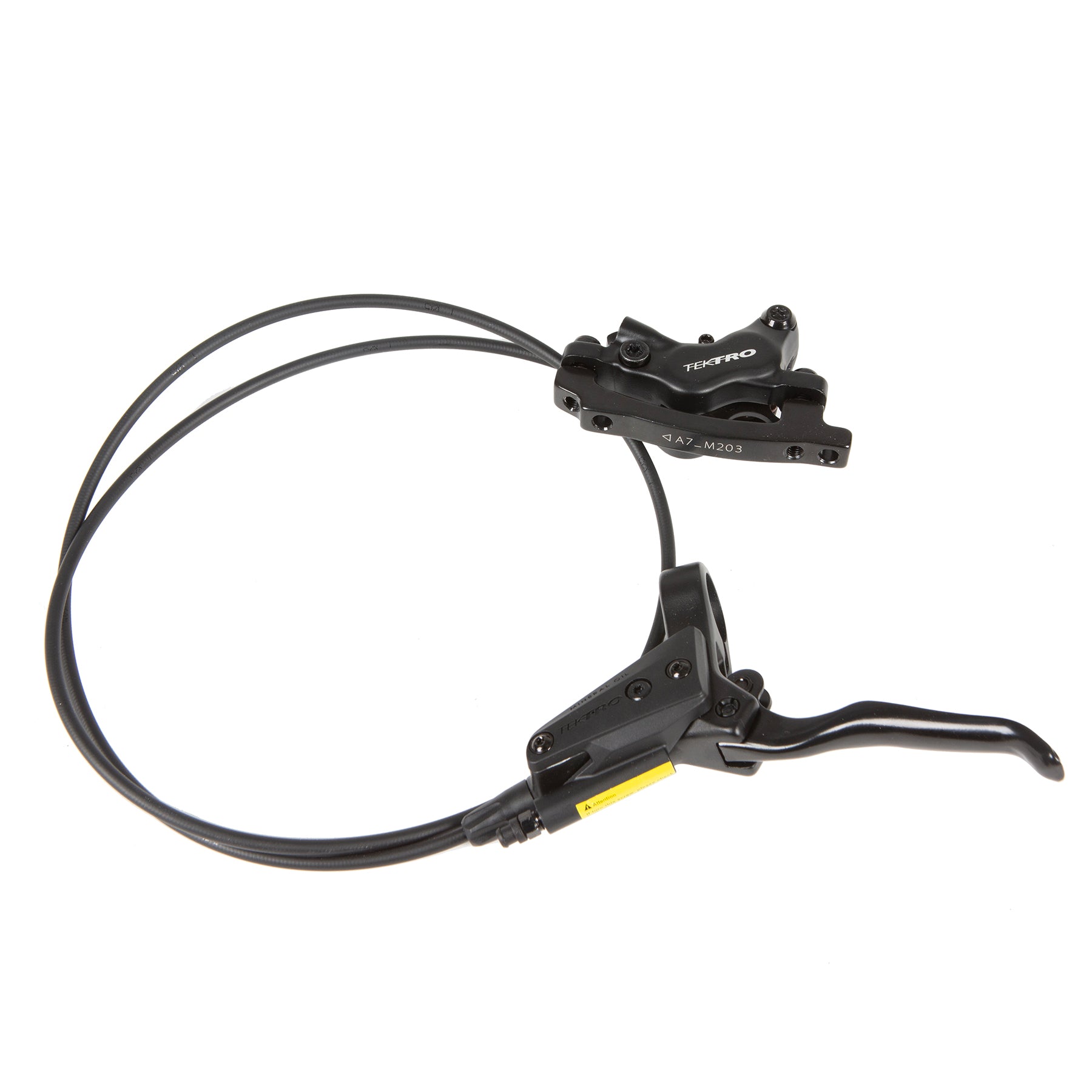 4-Pistons E-Bike Hydraulic Brake Set With 160mm/180mm/203mm Rotors 2-PIN Power-Off Disc Brake Set Alu Caliper Lever For Electric Bicycles Include 2300mm Hose(Svart,180mm