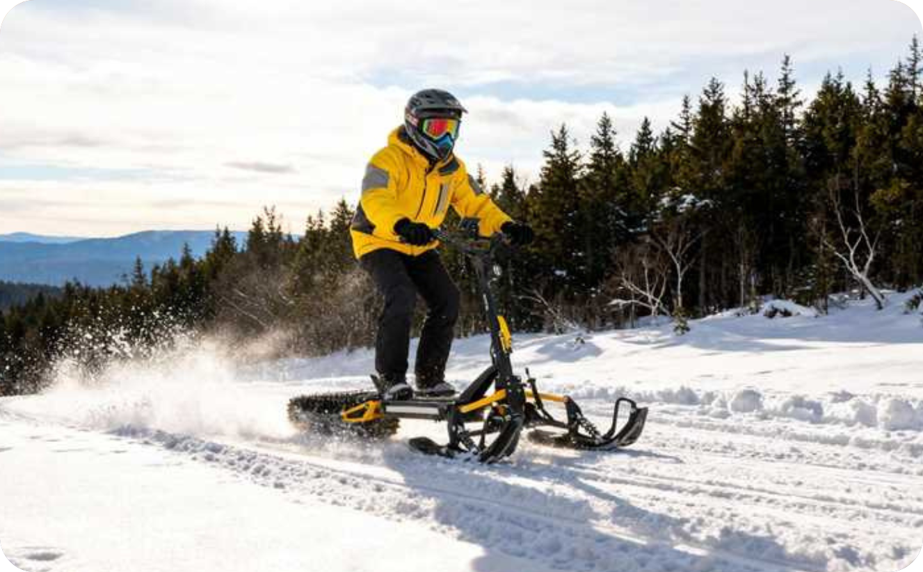 Foldable Stand Up Electric Snow Scooter for Adult｜EUNORAU