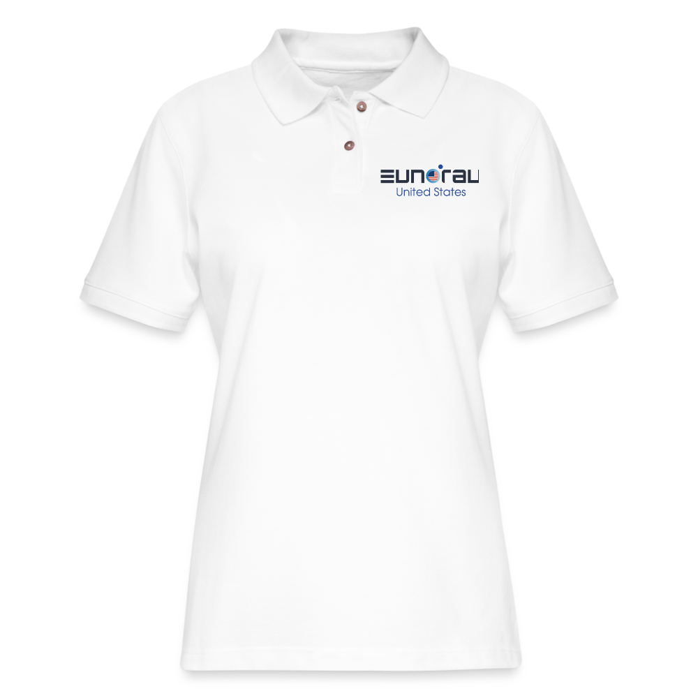 Eunorau Women's Pique Polo Shirt - white