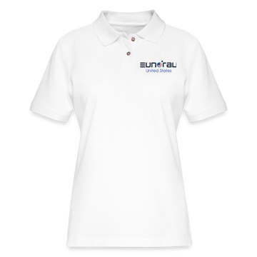 Eunorau Women's Pique Polo Shirt - white