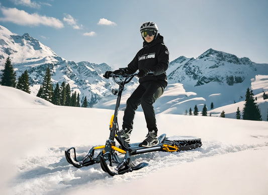 EUNORAU 52V2,000W Motor Foldable Stand Up Electric Snow Scooter for Adult